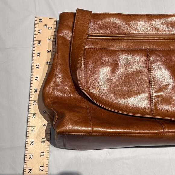 Derek Alexander designer shoulder leather purse W x H x D = 14" x 10" x 3.5" - Picture 8 of 14